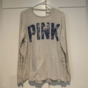 VS Pink long sleeve open back shirt